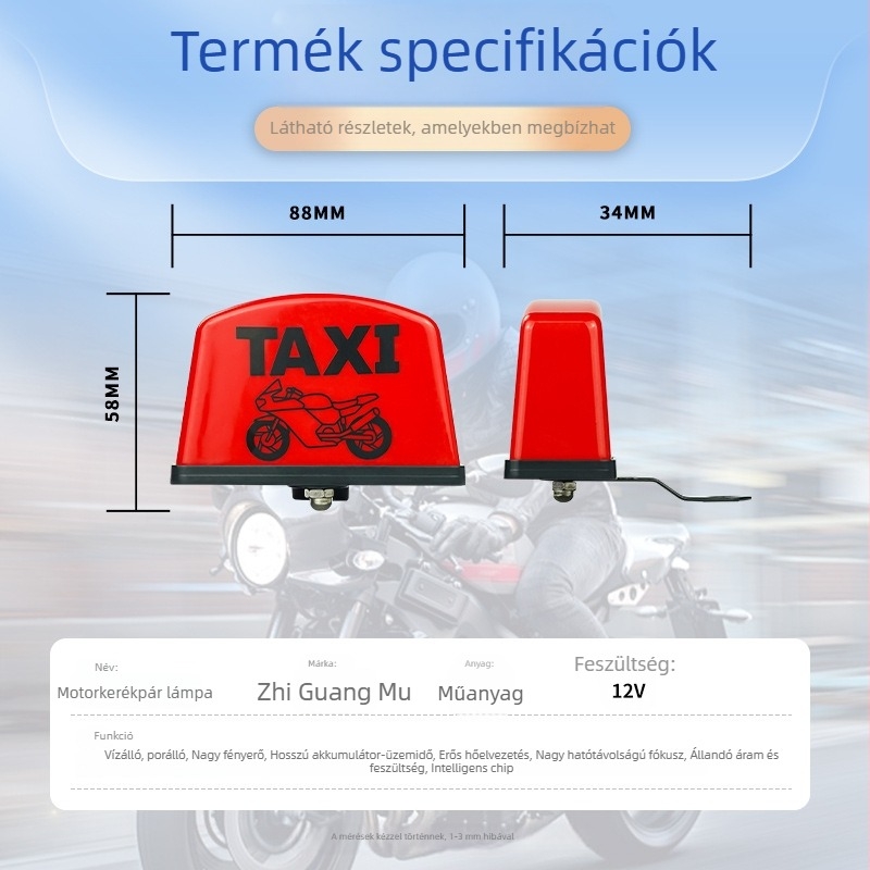 12V motorkerékpár rendszámtábla világítás egyedi szöveggel