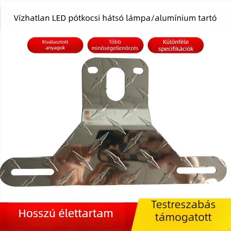 Vontató LED vízálló hátsó lámpa vas-plasztik házzal — 10–30V, 0.4W, élettartam 50 000 óra, 6000K, Tartozék PZ-09