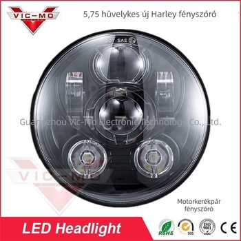 Harley-Davidson motorkerékpárhoz 5,75 hüvelykes LED első lámpa, 6 LED-modullal