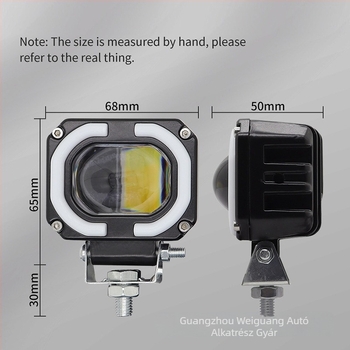 LED terepjáró spot lámpa fisheye lencsével, 20W, 2000lm, IP68, 12-60V