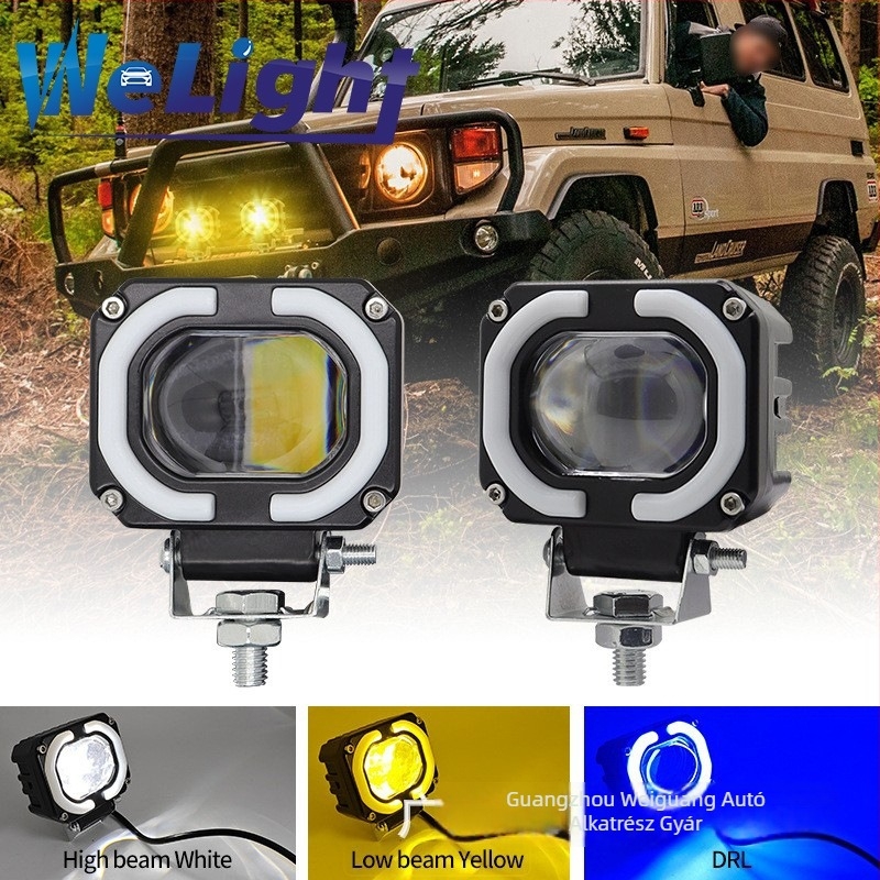 LED terepjáró spot lámpa fisheye lencsével, 20W, 2000lm, IP68, 12-60V