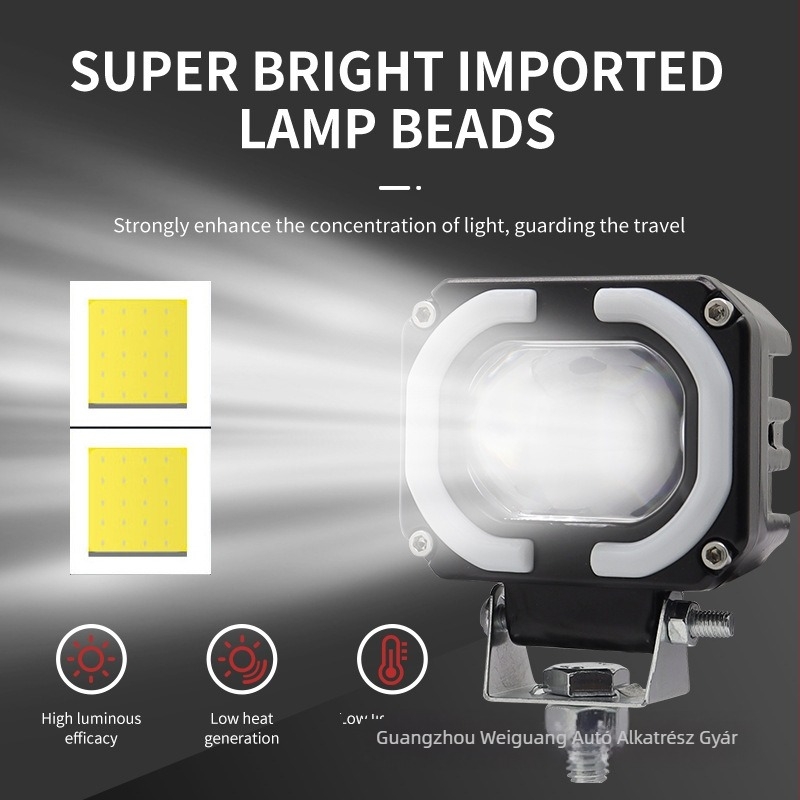 LED terepjáró spot lámpa fisheye lencsével, 20W, 2000lm, IP68, 12-60V