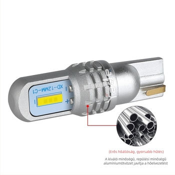 Autó LED szélességjelző fény, T10 1860 alap, 2SMD, nagy fényerejű plakátfény, W5W kis izzó, CAN bus dekódolás