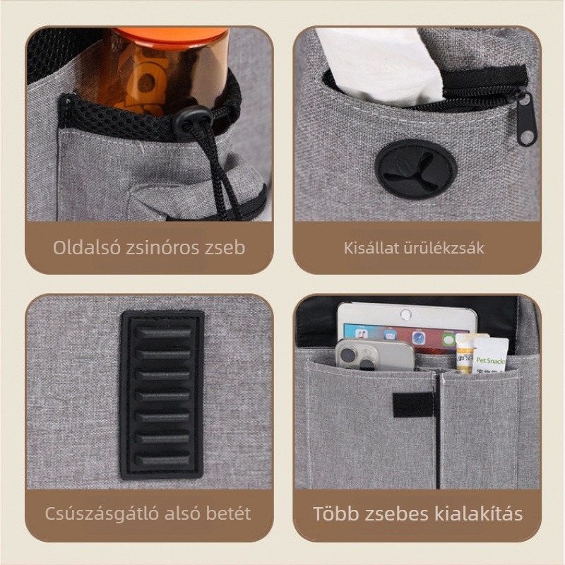 Macska szállító táska, hordozható, kibővíthető, légáteresztő, összecsukható, nagy kapacitású