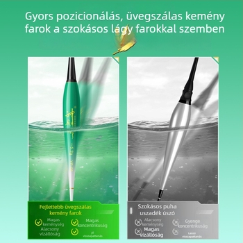 Horgász úszó világítótesttel, kettős használat, anti-szél és anti-hullám, vastag farok • Anyag: kompozit anyag • Márka: Default Item