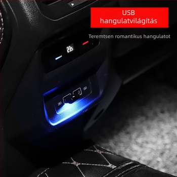 USB autó belső világítás LED RGB több üzemmóddal, mini éjszakai lámpa a belső térhez