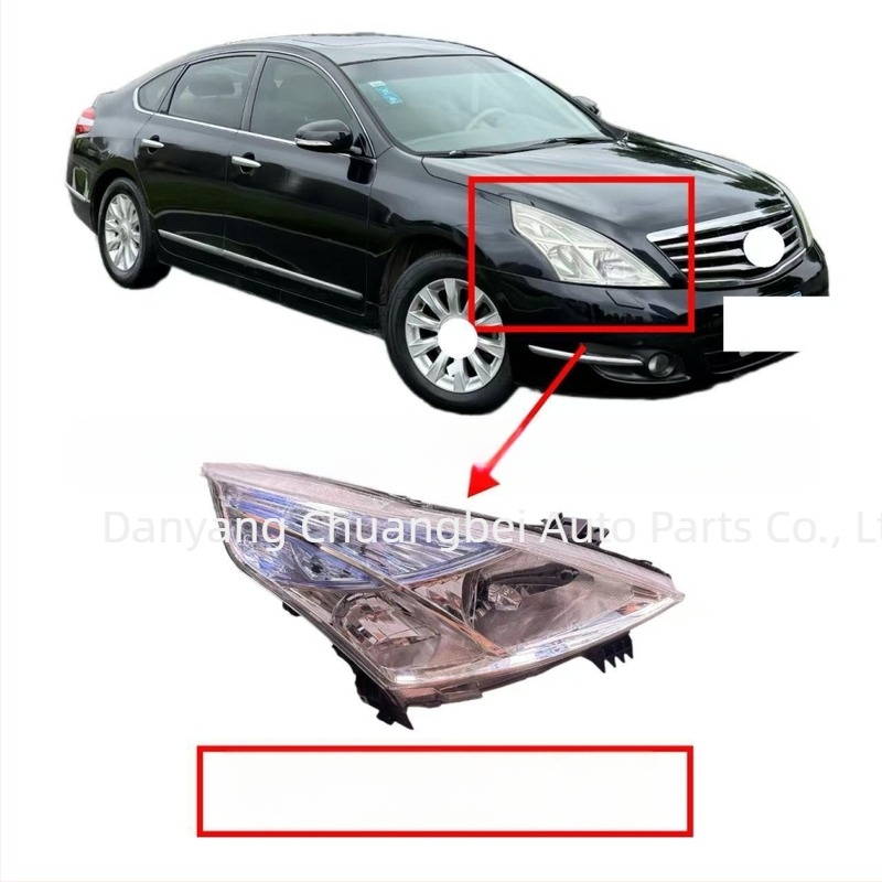 Nissan Teana 08-10 első fényszóró – félig szerelvény, ABS, 24V, 55A, 5500 lm, halogén izzó