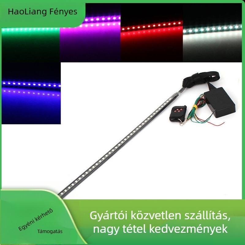 Autó RGB LED Thunderbolt Ranger világítás, 48 LED, 12V, 5W, villogó fény a középső rács számára