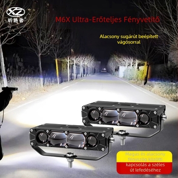 M6X lézeres autóreflektor – alumínium ötvözet, 100W, 12V, 8000 lm, IP68, minden járműhöz
