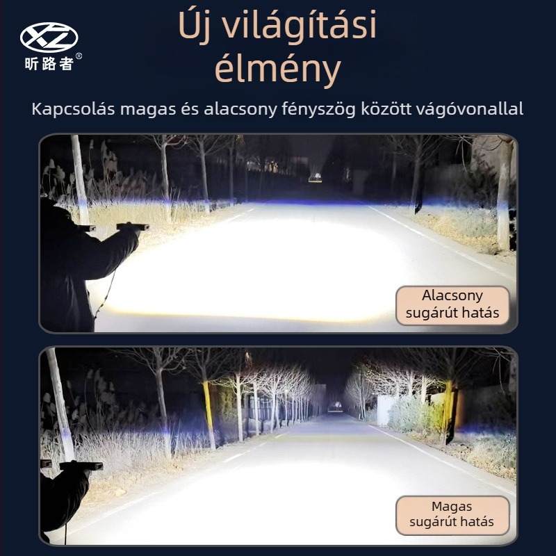 M6X lézeres autóreflektor – alumínium ötvözet, 100W, 12V, 8000 lm, IP68, minden járműhöz