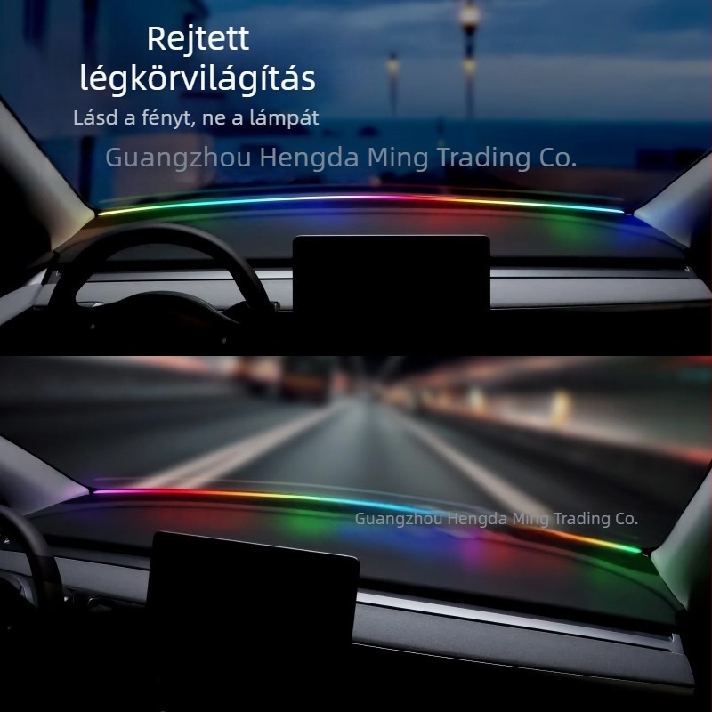 Műszerfal környezeti LED világítás — USB-táplálás, beépített telepítés, PC anyag (5V, 0.2A)