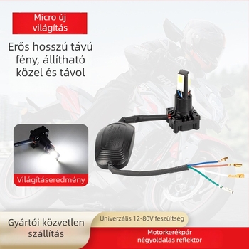 Motorkerékpár LED fényszóró, beépített, 3500LM, 8-80V AC/DC, általános modellkompatibilitás