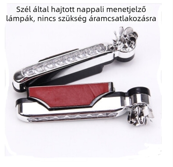 Autógrille LED szélenergiás világítás, nappali fény, több színű, vezeték nélküli