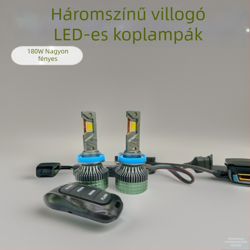 Autó LED fényszórók IP68 védelem, 12V, 180W, 58 000 lm, kompatibilis H1/H7/H4/H11 9005/9006/9012/D2H.