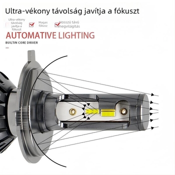 Autó LED fényszóró, integrált kialakítás, kompatibilis H4/H11/H7, 120W párban, 12V üzemmód