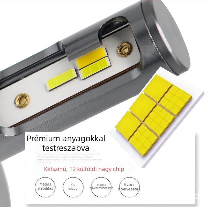 Autó LED fényszóró, integrált kialakítás, kompatibilis H4/H11/H7, 120W párban, 12V üzemmód