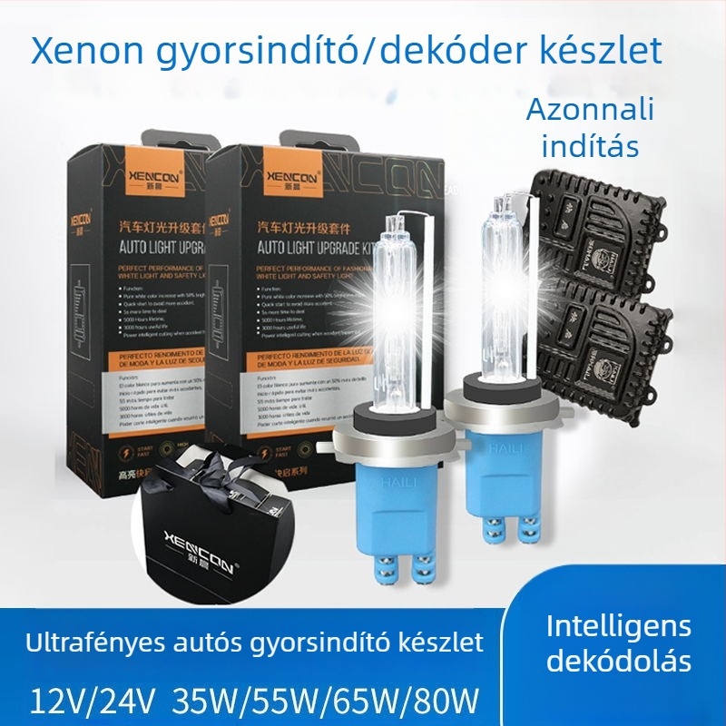 Xenon fényszóró készlet H1/H4/H7/D2H/9012 – nagy fényerő, gyors beindítás