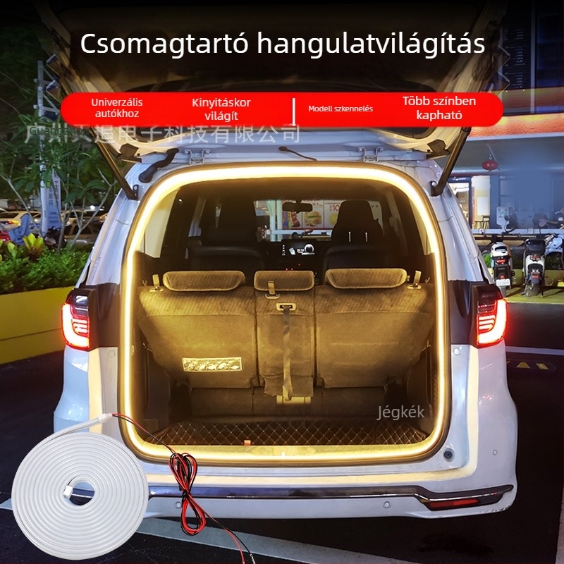 Autócsomagtartó LED fénycsík, automatikus szenzorral, nagy fényerősségű környezeti világítás