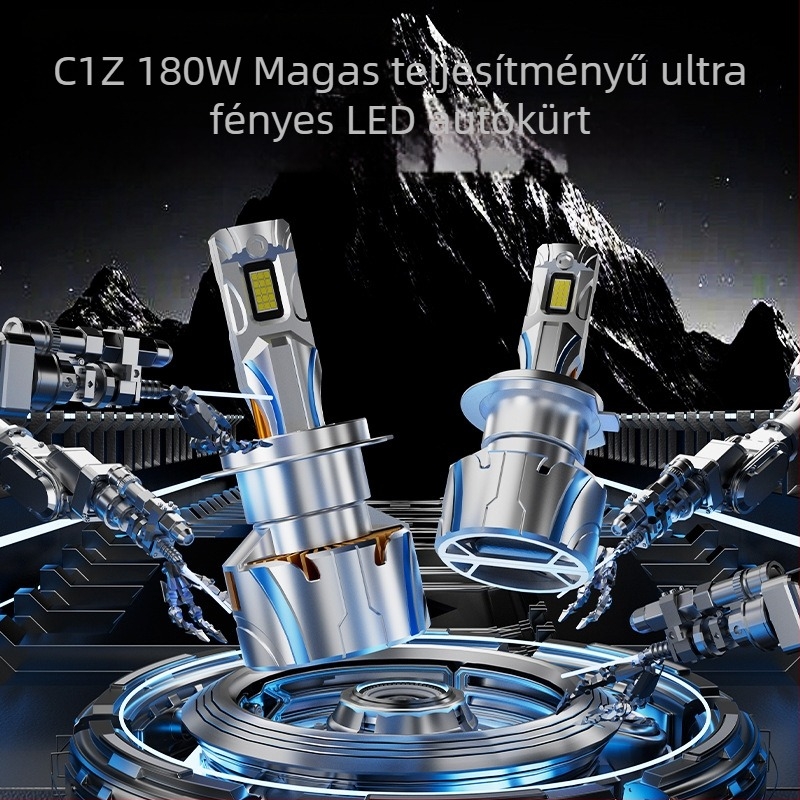 HAIZG C12 180W LED Autó Fényszóró, 36000 lm, IP68, ház cinköntött ötvözet, 9-36V