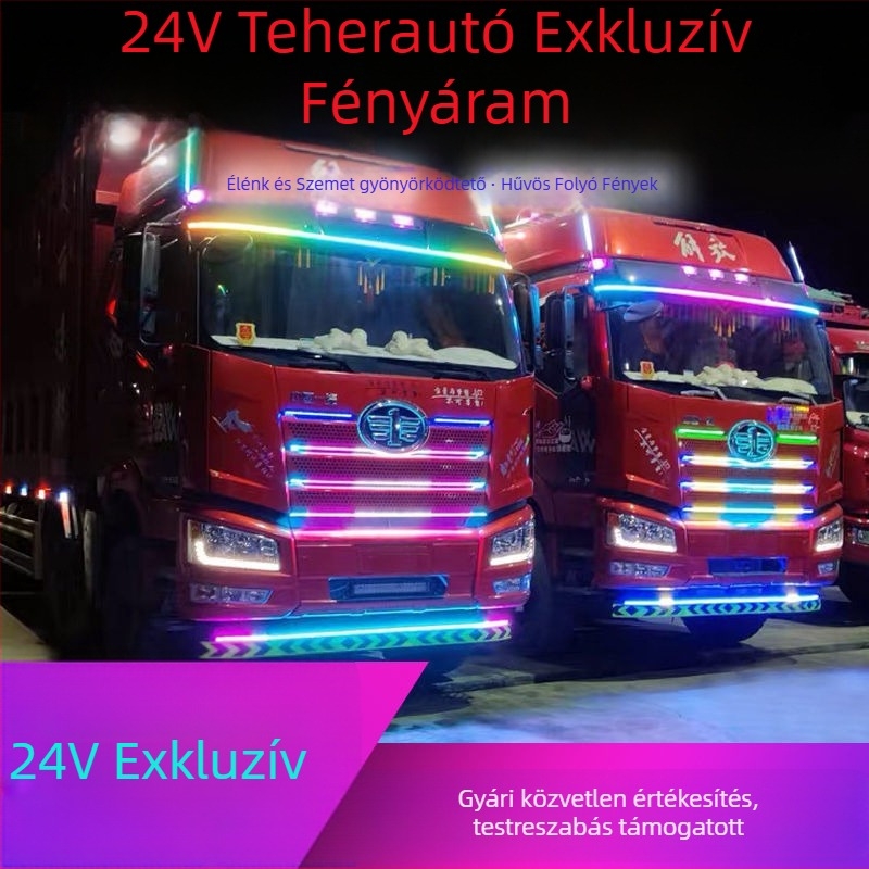 24V teherautó - első grill világítással, többszínű villogó fények, napellenző védőlámpa és Ranger dekoratív lámpa