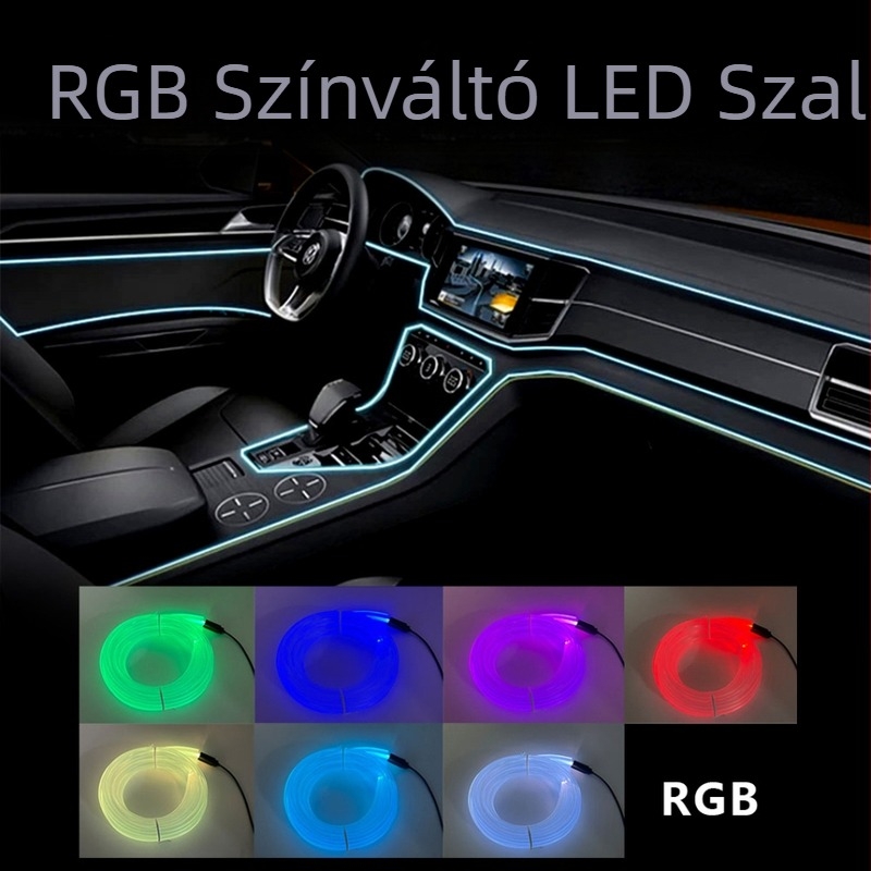 Autó belső környezet LED-sáv, beépített telepítés, 3W, 12V DC, 0,3A