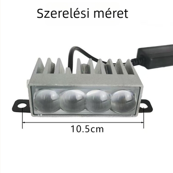 LED lézeres négy LED-es lencsés reflektor autókhoz és teherautókhoz – ultra fényes sárga és fehér fény, szabadon kapcsolható külső nagy fényerő