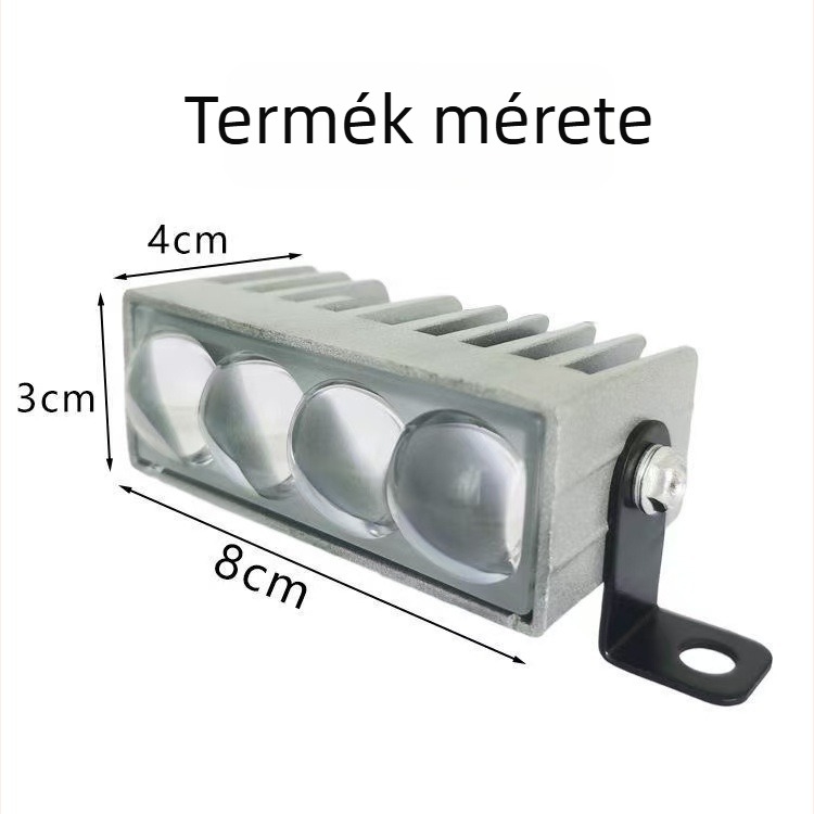 LED lézeres négy LED-es lencsés reflektor autókhoz és teherautókhoz – ultra fényes sárga és fehér fény, szabadon kapcsolható külső nagy fényerő