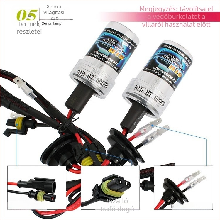 Xenon HID lámpa készlet H1/H3/H7/H8/H9/H11 és 9005/9006, 12V 55W