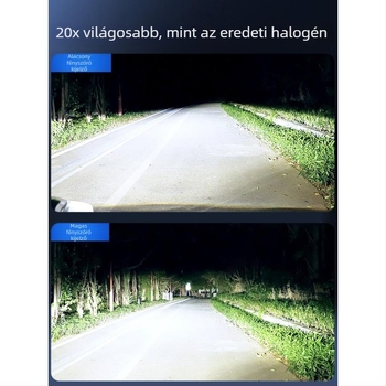 LED autó lámpa H7 Plug-In, U-alakú rézcső, 30W, 12V, 3000lm