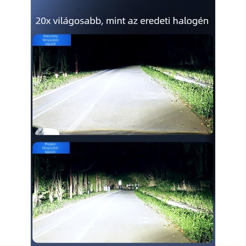 LED autó lámpa H7 Plug-In, U-alakú rézcső, 30W, 12V, 3000lm