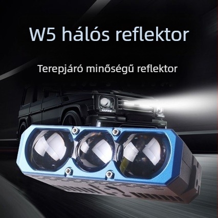 Háromlencsés középső rács világítás, 6000K fehér LED munkafény