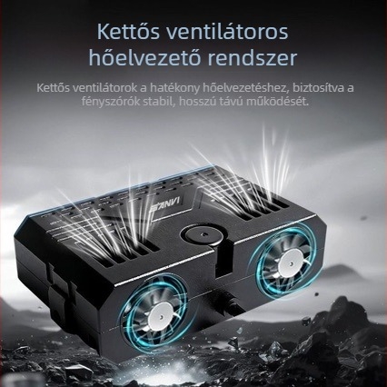 Háromlencsés középső rács világítás, 6000K fehér LED munkafény