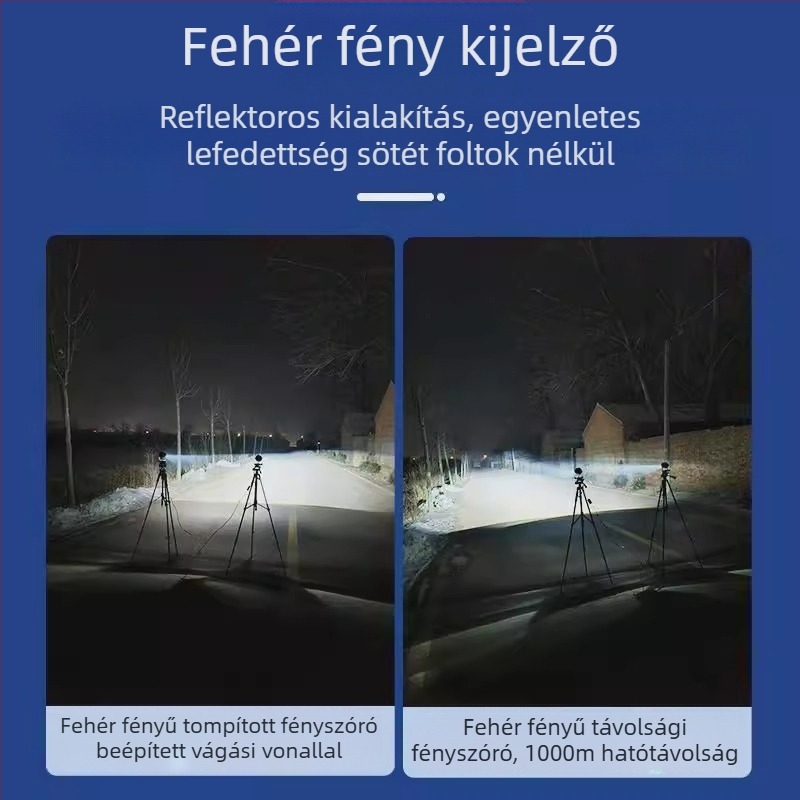 Lézeres fényszóró kettős fókuszlencsékkel, ködvilágítással, 24V, off-road, univerzális kompatibilitás