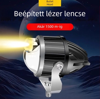 Off-road LED fényszóró autóhoz, sárga és fehér dupla fénnyel, integrált lézerlencsével a távoli és közeli sugárzáshoz, ködfényasó, vízálló 12V 100W