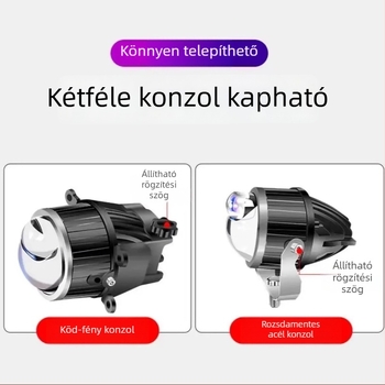 Beépített távol- és közeli világítást kínáló lézeres spotlámpa lencsével, sárga/fehér LED ködfénnyel off-road járművekhez, külső kettős fényszóró
