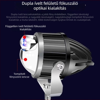 Beépített távol- és közeli világítást kínáló lézeres spotlámpa lencsével, sárga/fehér LED ködfénnyel off-road járművekhez, külső kettős fényszóró