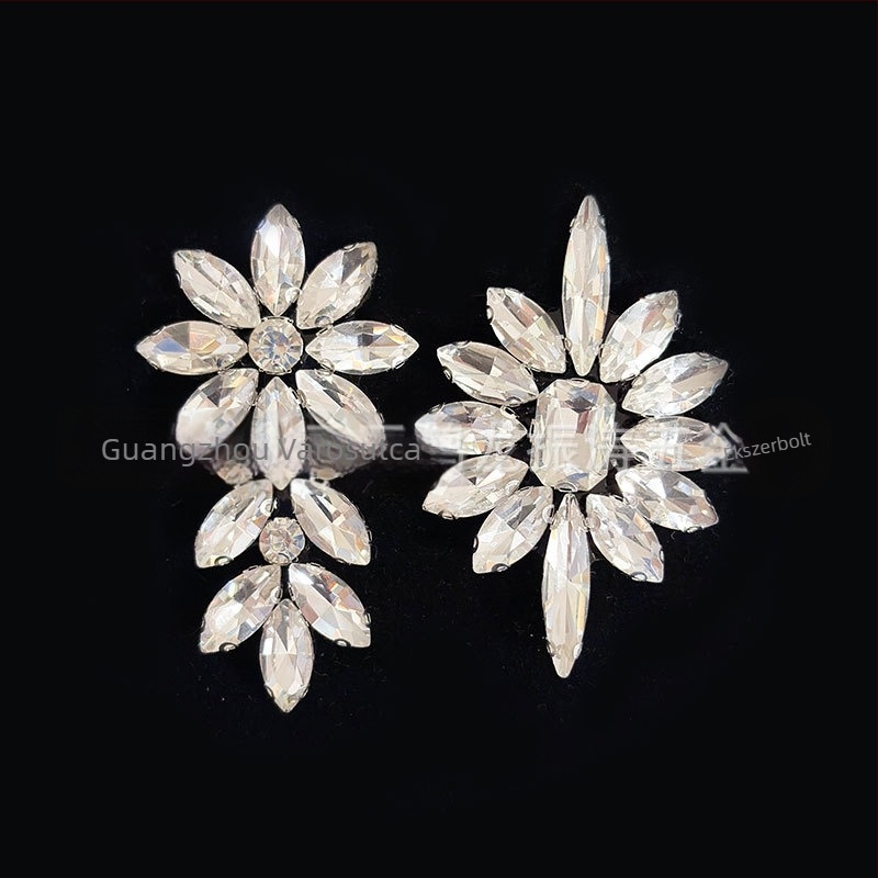 DIY ékszerkiegészítők: kristályos applikáció cipőkhöz forró olvasztó ragasztó alap, üveg inlay, Guangzhou eredetű, Suli Jewelry márka