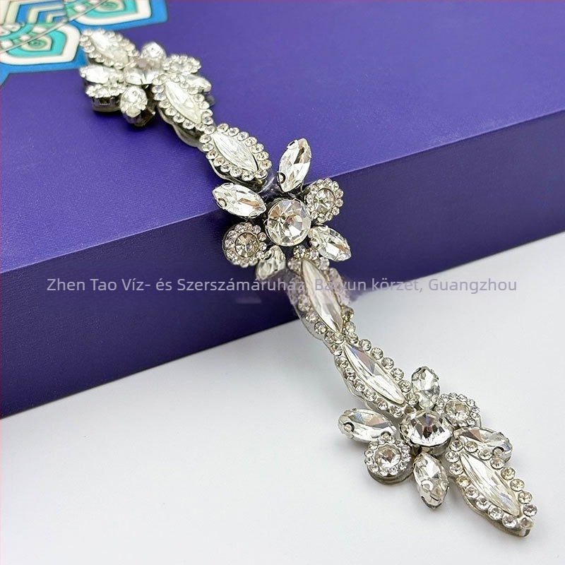 DIY ékszerkiegészítők: kristályos applikáció cipőkhöz forró olvasztó ragasztó alap, üveg inlay, Guangzhou eredetű, Suli Jewelry márka