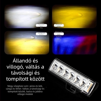 Háromoldalas LED spot autókhoz, 12-60V, állandó fény, több színű világítás, vízálló, teherautók és motorkerékpárok számára