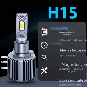H15 LED fényszóróizzó, magas fényerő, 30W, 12V, 2.5A, alumíniumötvözet