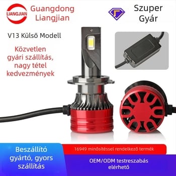 H7 Laser LED autófényszóró izzó, alumíniumötvözet, 56W, 6720 lm, IP68, 50000 óra élettartam