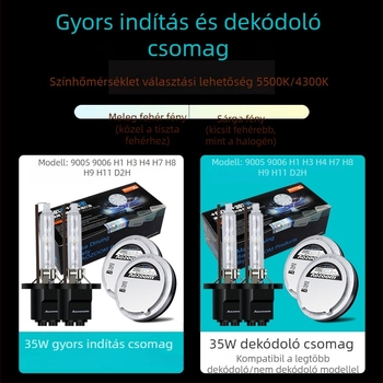 H7 integrált xenon fényszóró készlet – 35W Bixenon, kompatibilis 9005/9012, H1