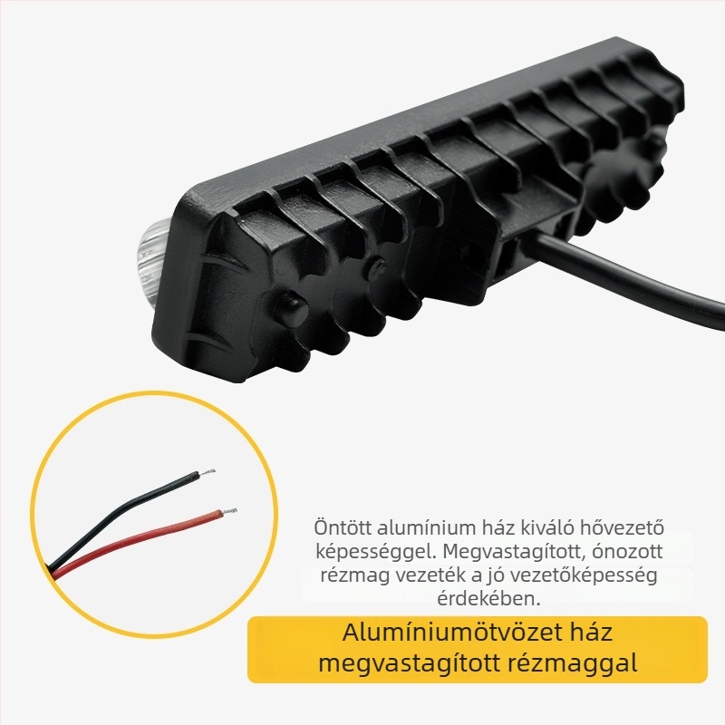 6-LED ultra‑bright forklift LED figyelmeztető lámpa piros–kék jelzőfénnyel, egyenes vonalú kialakítás, biztonsági zóna jelző