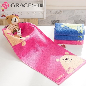 100% pamut baba- és gyerek törölköző jacquard hímzéssel, 16s fonal, tömeg 50-80 g, testreszabható