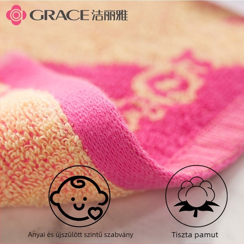 100% pamut baba- és gyerek törölköző jacquard hímzéssel, 16s fonal, tömeg 50-80 g, testreszabható
