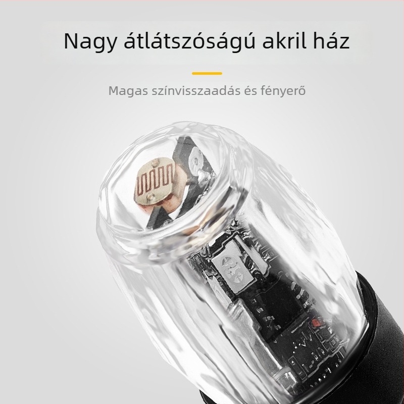 Autó- és motorkerékventilhez használható, újratölthető LED figyelmeztető fény – univerzális modell kompatibilitás