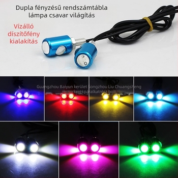 Motorkerékpár hátsó világítása, dupla LED, 6W, 12V, 400 lm