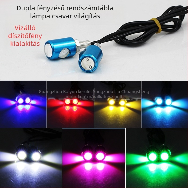 Motorkerékpár hátsó világítása, dupla LED, 6W, 12V, 400 lm