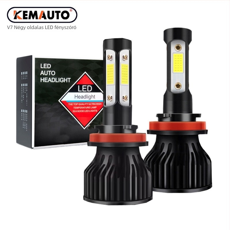 V7 autó LED menetfények 360° megvilágítással és beépített magas és alacsony fényerővel, 12V, 48W, 4800 lm, IP68