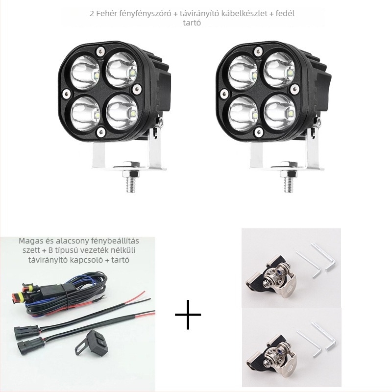 A-pilláris terepjáró spotlámpa LED fényszóróval, 12V, 40W, 3000 lm, IP23